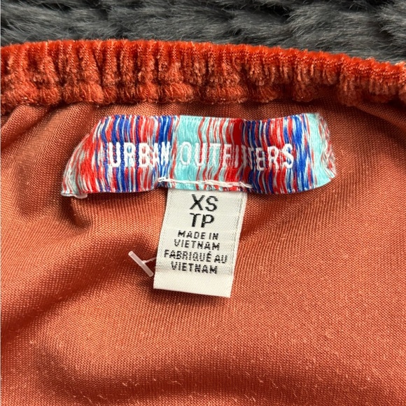 Urban outfitters velvet orange babydoll mini boho croquette fairy dress sz xs - Picture 3 of 14